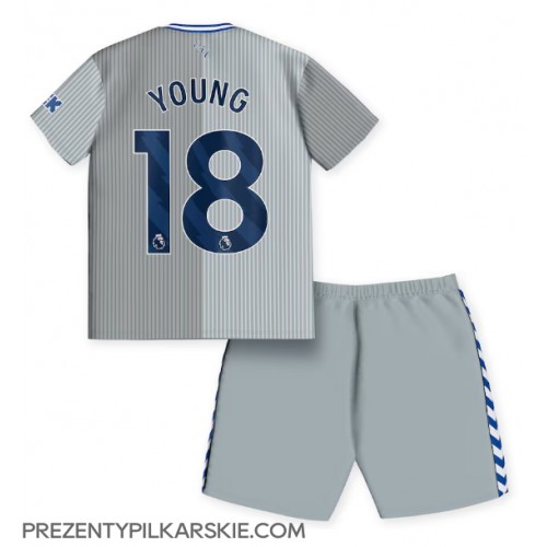 Stroje piłkarskie Everton Ashley Young #18 Koszulka Trzeciej dla dzieci 2023-24 Krótki Rękaw (+ szorty)